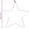 vidaXL Christmas Star Figure Warm white Steel Medium Star-shaped