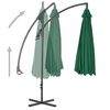vidaXL Cantilever Garden Parasol Green Polyester Large Tiltable