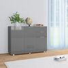 vidaXL Sideboard High Gloss Grey Tough Engineered wood Medium Sideboard