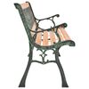 vidaXL Garden Bench Brown, Black Solid fir wood, Cast iron, PVC Medium