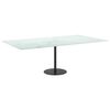 vidaXL Table Top White Tempered Glass 47.2 x 25.6 in Decorative Inlays