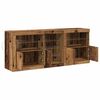 vidaXL LED Sideboard Old Wood 63.78 x 14.57 x 26.38 in Engineered Wood