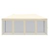 vidaXL Folding Party Tent with Sidewalls Cream 9.8'x19.7'