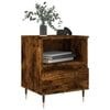 vidaXL Bedside Cabinet Smoked Oak Engineered wood Medium Bedside Cabinet
