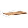 vidaXL Table Top Natural Acacia Solid acacia wood 46.5 x Durable