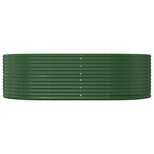 vidaXL Garden Raised Bed Green Powder-coated steel 83.5 x 55.1 x 26.8 in