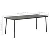 vidaXL Dining Set Dark gray Steel with e-coated and powder-coated finish