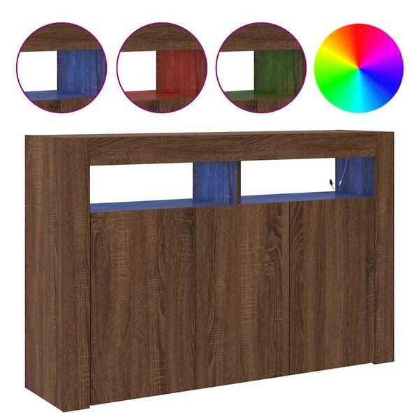 vidaXL Sideboard Brown Oak 45.67 x 11.81 x 29.53 in Engineered Wood