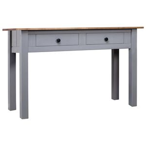 vidaXL Console Table Gray and natural wood Solid Pine Wood Medium