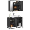 vidaXL Bathroom Furniture Set Black Engineered wood Medium