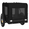 vidaXL Pet Bike Trailer Black Oxford fabric, Iron, PVC