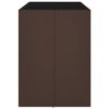 vidaXL Bar Table With Glass Top Brown and Black