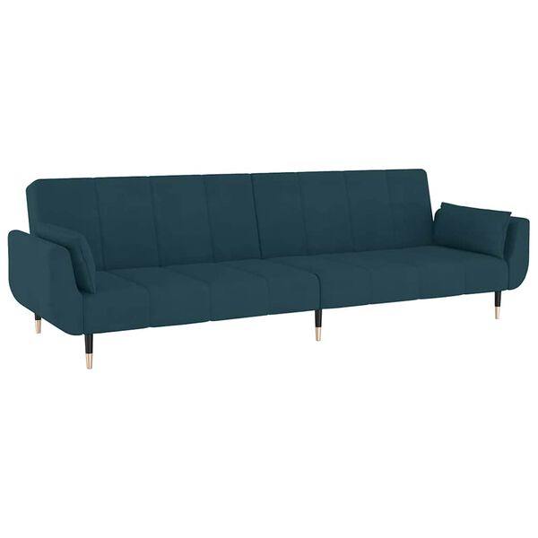 vidaXL Sofa Bed Dark Grey Velvet (100% polyester), wood, metal, foam