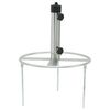 vidaXL Umbrella Base Silver Steel with powder coating One Size