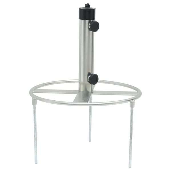 vidaXL Umbrella Base Silver Steel with powder coating One Size