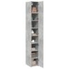 vidaXL Slim Storage Cabinet Concrete Gray 11.8"x16.7"x88.6" Engineered Wood