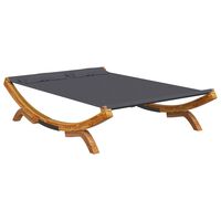vidaXL Patio Lounge Bed 65"x74.2"x18.1" Solid Bent Wood Anthracite