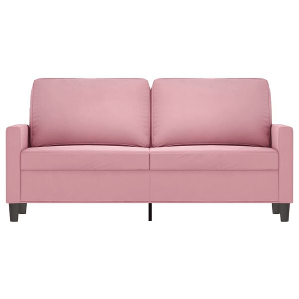 vidaXL 2-Seater Sofa Pink 55.1" Velvet