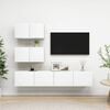 vidaXL 4 Piece TV Stand Set White Engineered Wood