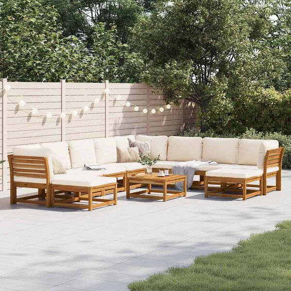vidaXL Garden Lounge Set Cream White