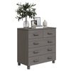 vidaXL Sideboard Light gray Solid pine wood, MDF Medium Sideboard