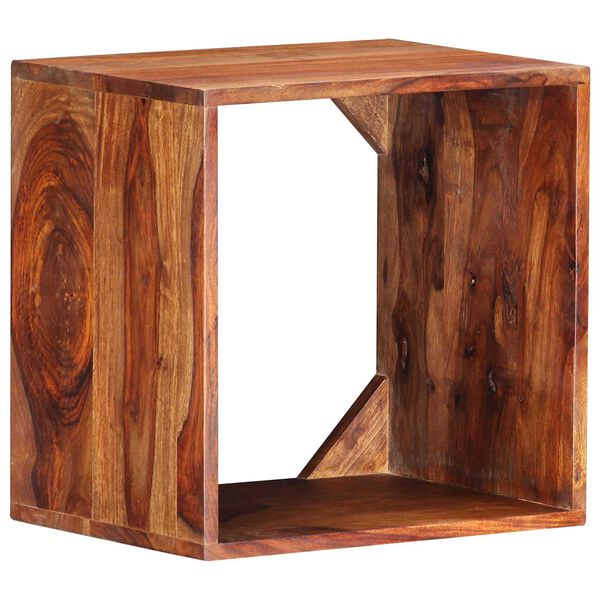 vidaXL Wall Cube Shelf Brown 15.75 x 11.81 x 15.75 in