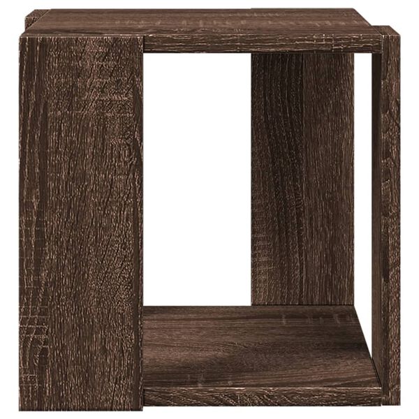 vidaXL Coffee Table Brown Oak Engineered Wood 12.6 in x 12.6 in x 11.8 in