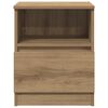 vidaXL Bedside Cabinet Artisan oak Engineered wood, metal Medium