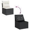 vidaXL Garden Sofa Set Black, Cream White