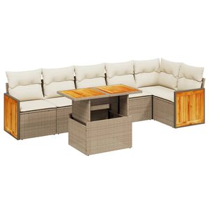 vidaXL Garden Sofa Set Beige