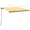 vidaXL Retractable Awning Yellow Aluminum Large Retractable