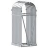 vidaXL Log Holder Silver 15.7"x17.7"x39.4" Galvanized Steel