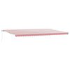 vidaXL Retractable Awning Retractable Red and White 236.22" x 137.80