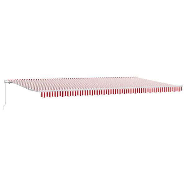 vidaXL Retractable Awning Retractable Red and White 236.22" x 137.80
