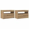 vidaXL TV Cabinet Set of 2 Artisan oak Engineered wood Medium