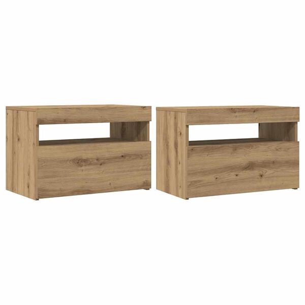 vidaXL TV Cabinet Set of 2 Artisan oak Engineered wood Medium