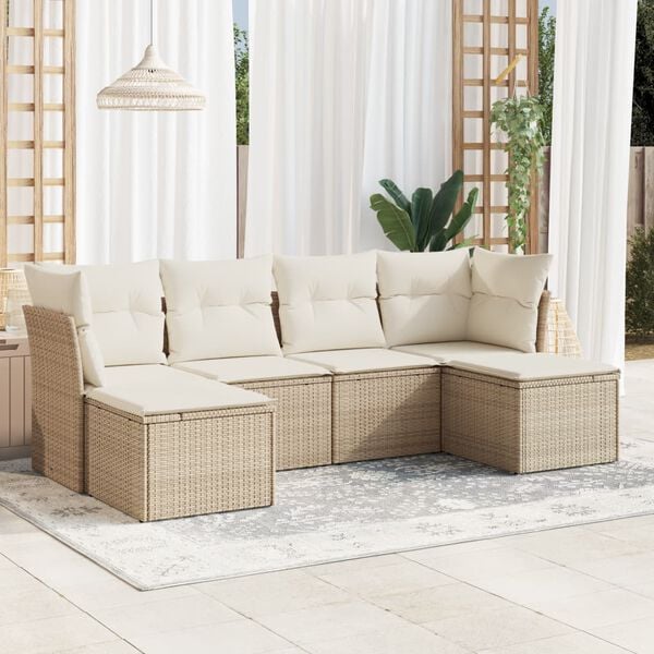 vidaXL Garden Sofa Set Beige