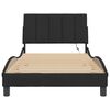 vidaXL Bed Frame Black Velvet Twin Bed Frame Rectangular Modern