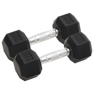 vidaXL Dumbbells 2 pcs 26.5 lb Total Cast Iron