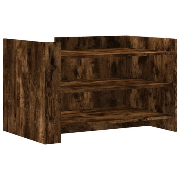 vidaXL Coffee Table Smoked oak Engineered wood 31.5x19.7x19.7 in