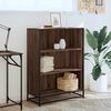 vidaXL Book Cabinet Brown oak Engineered wood Medium Book Cabinet