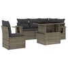 vidaXL Garden Sofa Set Grey PE rattan Large Modular Garden Sofa Set