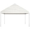 vidaXL Gazebo With Roof White Polyethylene, galvanized steel Large