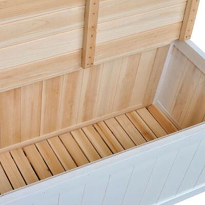 vidaXL Storage Bench 49.6"x16.5"x29.5" Wood White