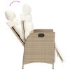 vidaXL Garden Dining Set Beige, Black, Cream White