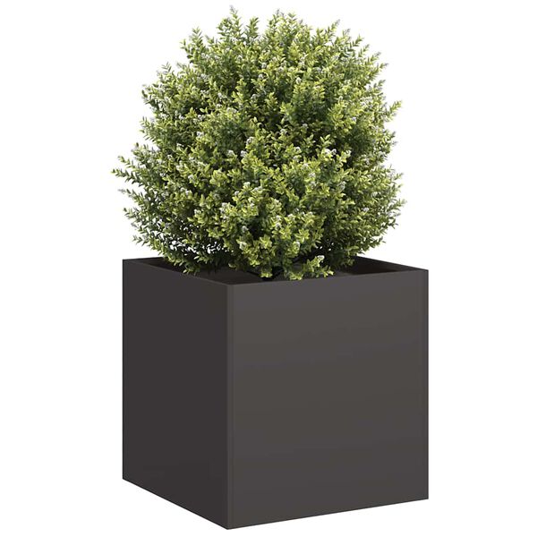 vidaXL Planter Black Cold-rolled Steel Large Decorative Inlays