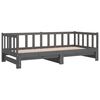 vidaXL Day Bed Grey Solid pinewood 2x Pull-Out Day Bed Rectangular