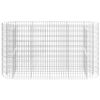 vidaXL Gabion Raised Bed Silver Galvanized iron Large Heavy Duty