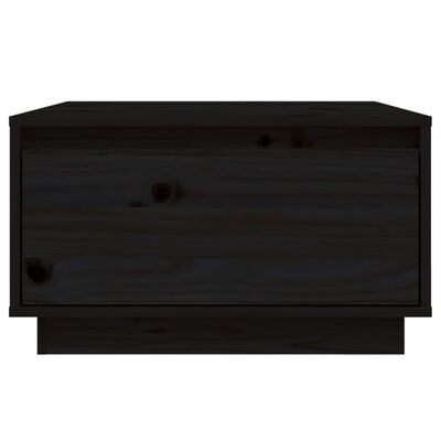 vidaXL Coffee Table Black 21.7"x22"x12.6" Solid Wood Pine