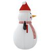 vidaXL Inflatable Snowman White, red, and black